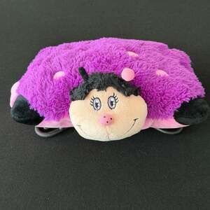 Pillow Pets Pee-Wees Purple Ladybug Plush Pillow